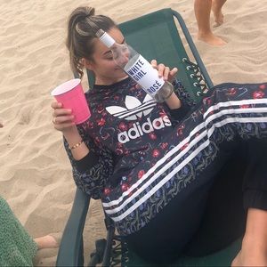 Rare floral adidas matching sweat outfit